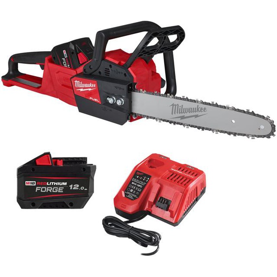 Tronçonneuse 18 V M18 FUEL M18 FCHS-122 avec guide de 40 cm + 2 batteries 12 Ah + chargeur MILWAUKLEE 4933499217