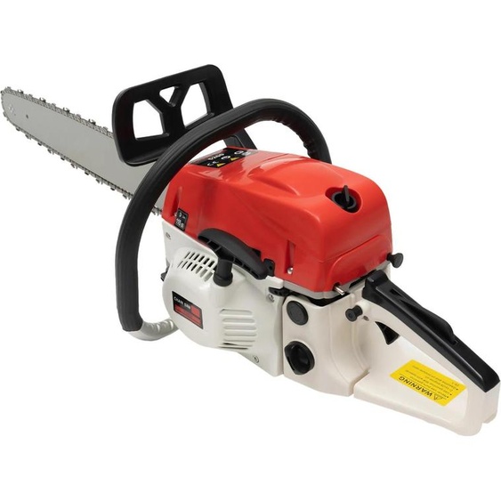 Tronçonneuse à essence 52 cm³ - Modèle 5200 - Guide-chaîne de 50 cm - Moteur monocylindre 2 temps refroidi par air - Démarreur à lanceur - Multicolore