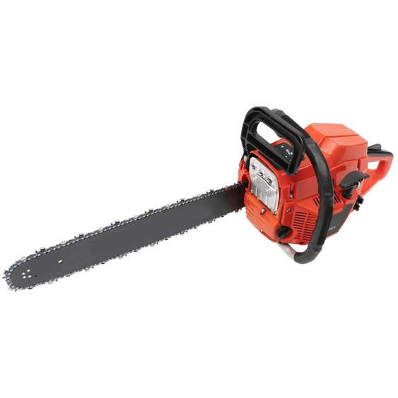 Tronçonneuse à essence 52 cm³ - Tronçonneuse - Puissance 2,2 kW - Régime 10 500 tr/min - Deux temps, refroidissement par air - Réservoir de carburant 550 ml - Réservoir dhuile de chaîne 260 ml - Rouge