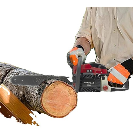 Tronçonneuse à gaz, longueur de coupe 20 pouces, puissance 2,4 kW, 20 pouces