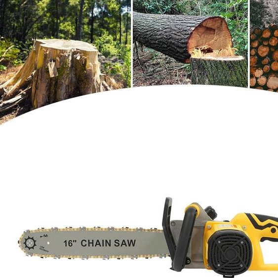 Tronçonneuse à main sans fil - Modèle 405-7 - 2000 W - 800 tr/min - Moteur à enroulement de cuivre - Pour la coupe de branches et de bois - Jaune