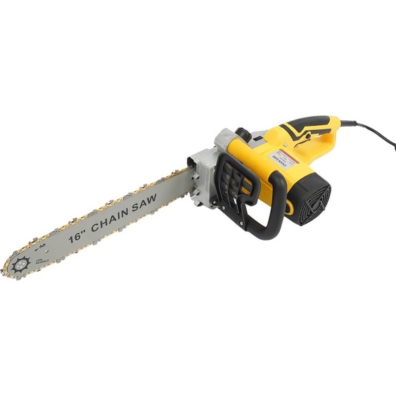 Tronçonneuse électrique - 405-7 - 2000 W - Guide-chaîne de 40 cm - Prise UE, alimentation secteur - Tension de chaîne sans outil - Moteur en cuivre - Jaune