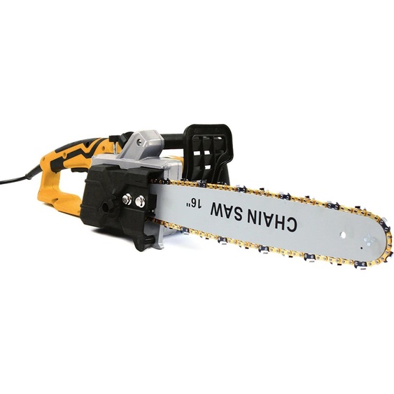 Tronçonneuse électrique / scie à chaîne - Puissance 2000 W - Longueur de guide 40 cm - Prise UE, 50 Hz - Moteur à bobinage en cuivre - Vitesse de rotation 800 tr/min - Orange