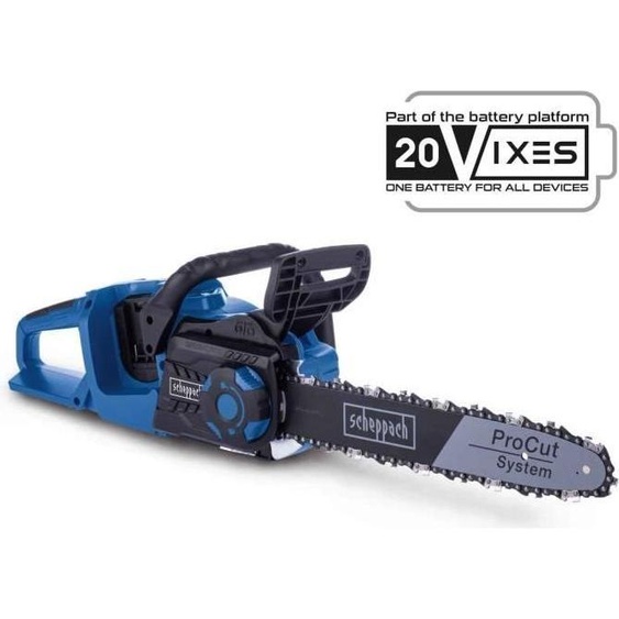 Tronçonneuse sans fil SCHEPPACH BC-CS355Duo-X, 33,5cm Longueur de coupe, 20V IXES, Brushless, Sans batterie ni chargeur