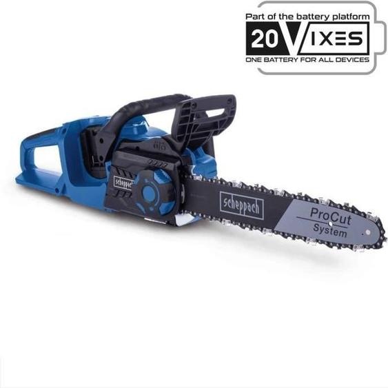 Tronçonneuse sans fil Scheppach C-CS254-X, 20V IXES, Longueur de coupe 20cm, Guide-chaîne 25.4cm, Sans batterie ni chargeur