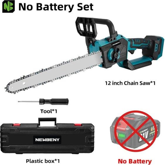 Tronçonneuse sans fil - Sans balais 18 V - Lame de 30,5 cm - Écran LED - 14 m/s - Sans batterie - Orange