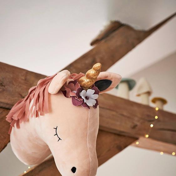 Trophée mural LICORNE rose