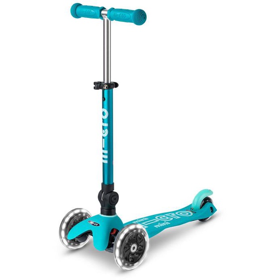 Trottinette 3 Roues Mini Micro Deluxe Pliable Led Aqua