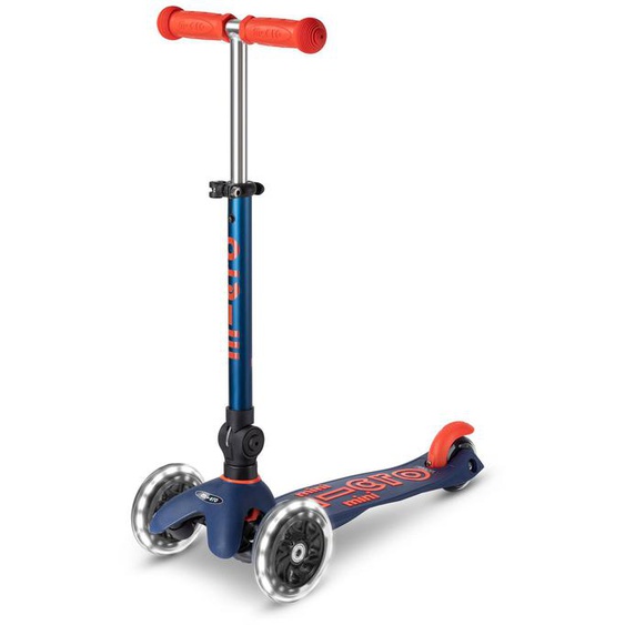 Trottinette 3 Roues Mini Micro Deluxe Pliable Led Bleu Nuit