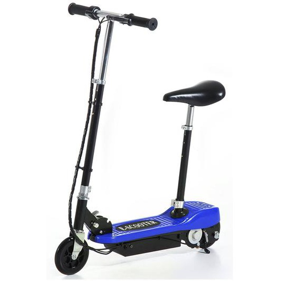 Trottinette Électrique Enfant Pliable 120w 10 Km/h Max. Hauteur Guidon Et Selle Réglable Bleu