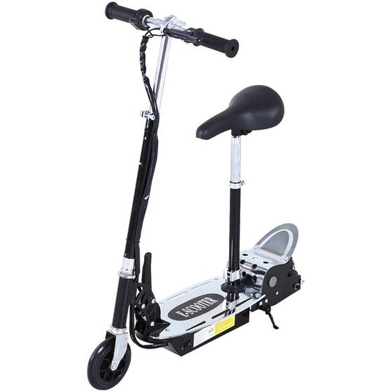 Trottinette Électrique Enfant Pliable 120w 10 Km/h Max. Hauteur Guidon Et Selle Réglable Noir