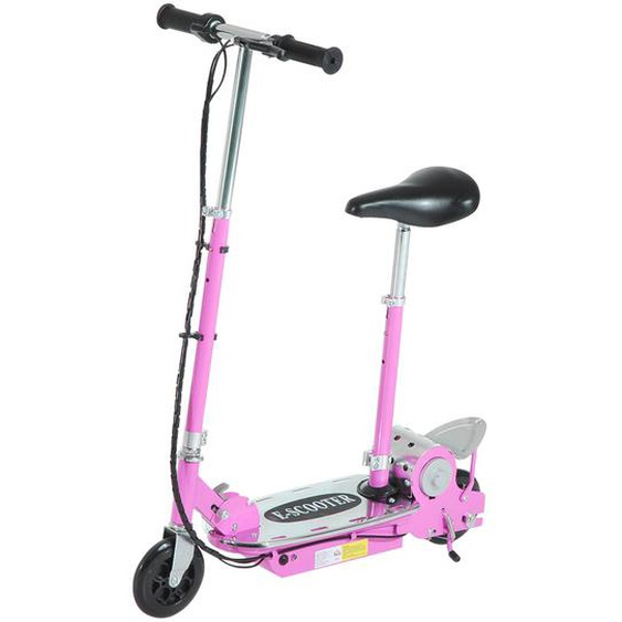 Trottinette Électrique Enfant Pliable 120w 10 Km/h Max. Hauteur Guidon Et Selle Réglable Rose