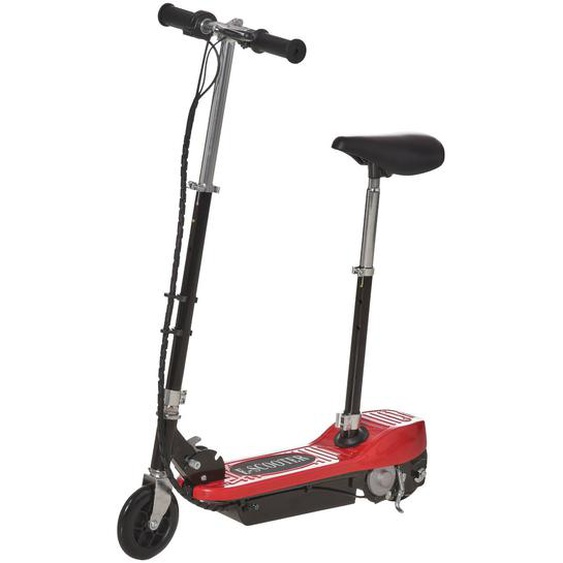 Trottinette Électrique Enfant Pliable 120w 10 Km/h Max. Hauteur Guidon Et Selle Réglable Rouge