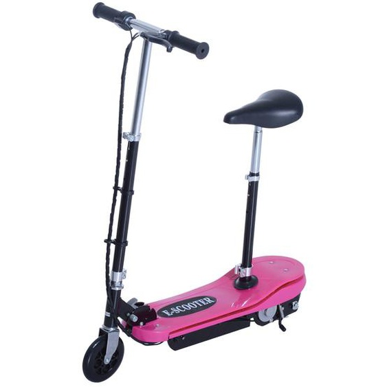 Trottinette Électrique Pliable Enfant 120w 10km/h Max. Lumière Led Hauteur Guidon Et Selle Réglable Rose