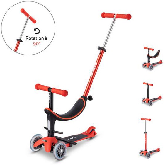 Trottinette Évolutive Mini Micro 3en1 Révolution Rouge