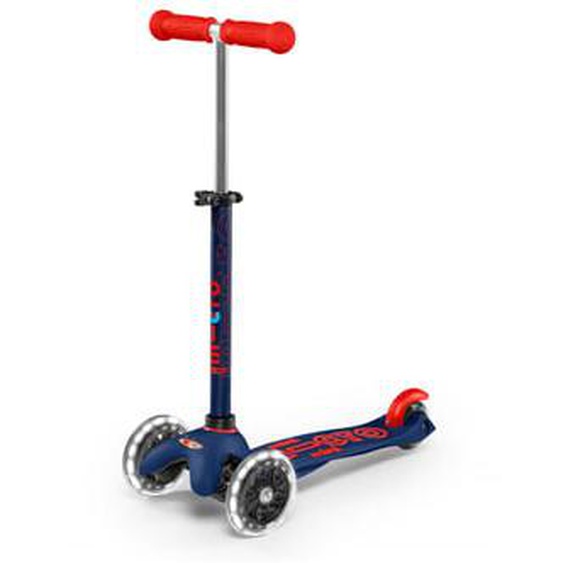 Trottinette  Mini Micro Deluxe LED - Bleu Marine