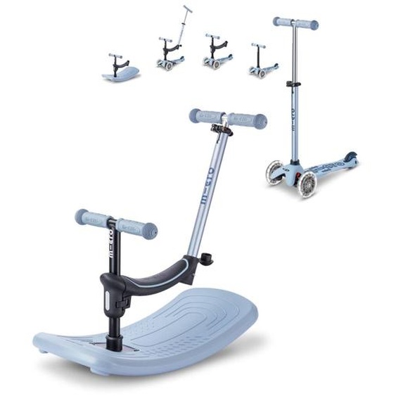 Trottinette Mini Micro Deluxe Rock Go Ardoise Led Bleu