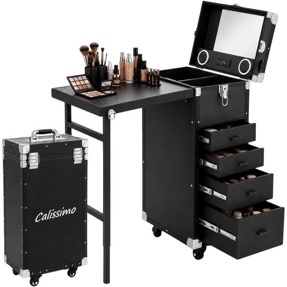 Trousse de maquillage, table de maquillage, bureau de manucure, pliable, portable, mobile, professionnel, station pour styliste ongulaire, esthéticienne pour salon et travail mobile.