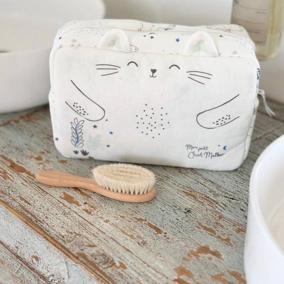 Trousse De Toilette Bébé Chatmallow Ecru