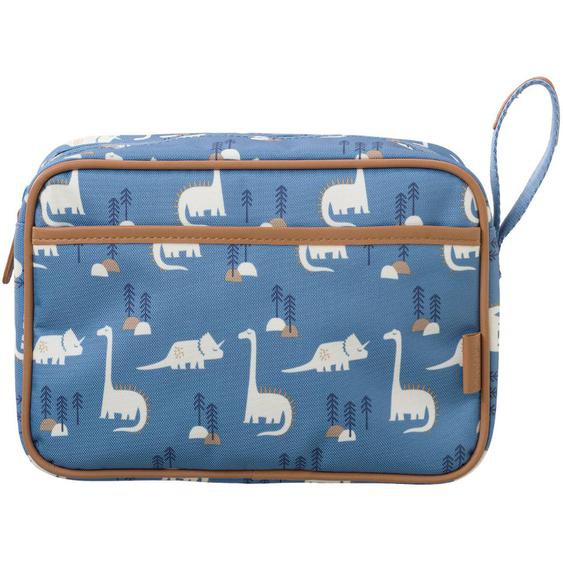 Trousse De Toilette Bleu, Beige, Marron