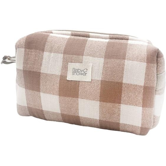 Trousse De Toilette Camila Ecru, Marron