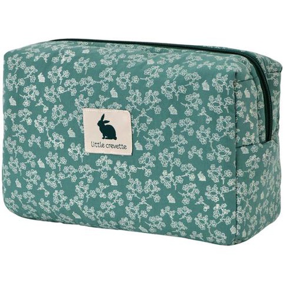 Trousse De Toilette Coton Bio Vert Sapin