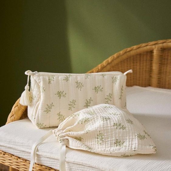 Trousse De Toilette En Gaze De Coton Imprimé Suzan