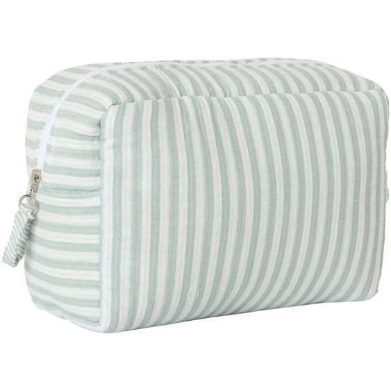 Trousse De Toilette Vert De Gris, Blanc