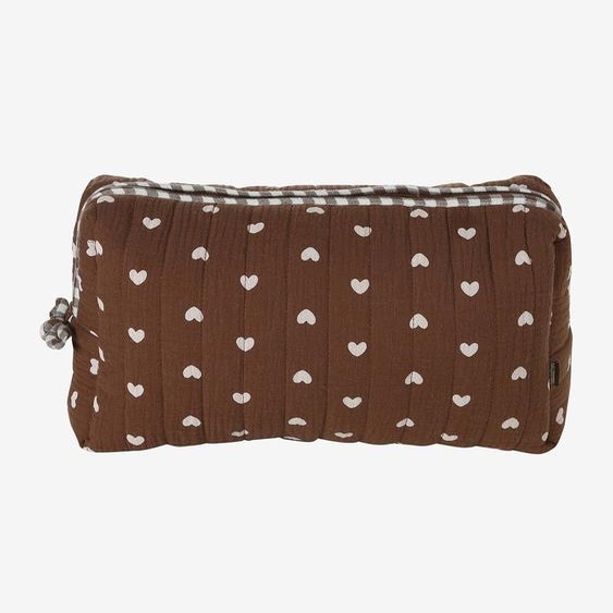 Trousse toilette Mama gaze coton noisette