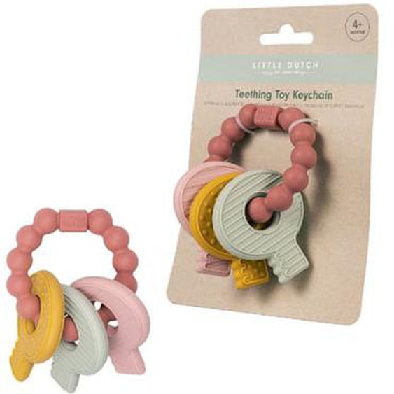 Trousseau de clés de dentition rose