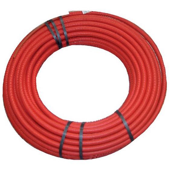 Tube PER pré gainé rouge 50m 10/12 - SOMATHERM - 113-12-50A