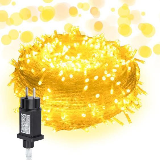 Tubiaz 10M 100 LED guirlandes Guirlande lumineuses blanc chaud 8 Modes déclairage fête jardin décoration lumières de noël IP44