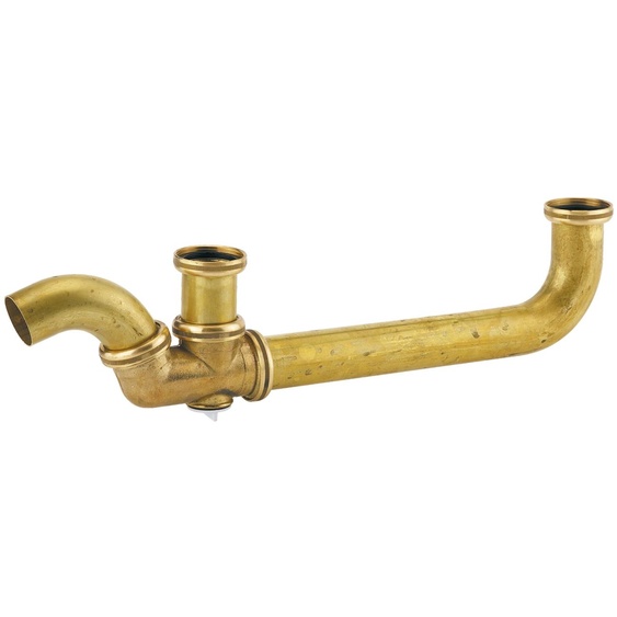 Tubulure pour évier 2 cuves en laiton entraxe réglable - VALENTIN - 00 385200 009 00