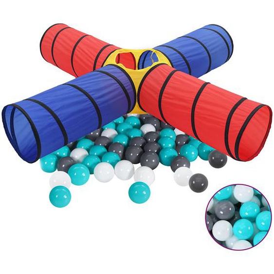 Tunnel de jeu pour enfants avec 250 balles Multicolore