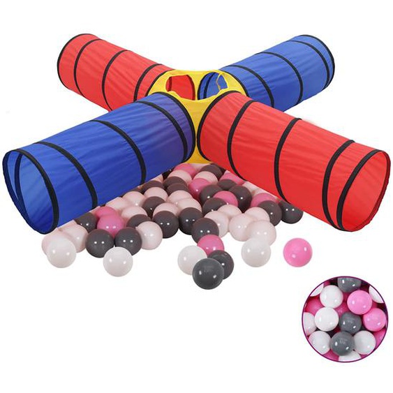 Tunnel de jeu pour enfants avec 250 balles Multicolore