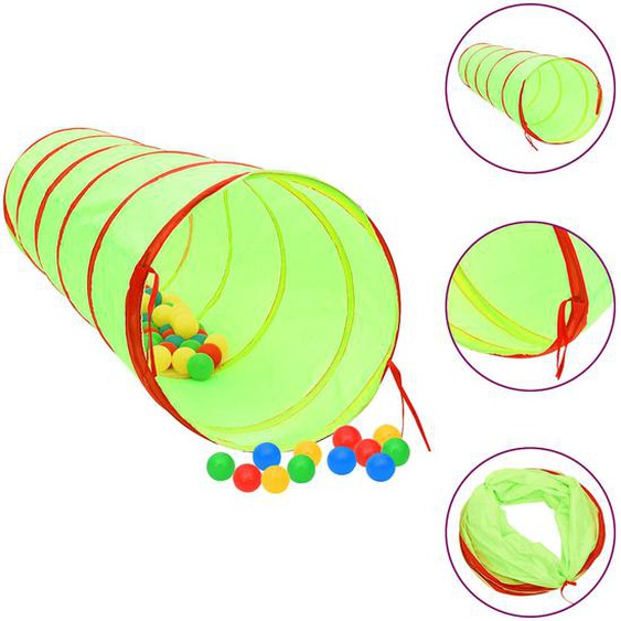 Tunnel de jeu pour enfants Vert 175 cm Polyester
