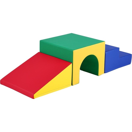 Tunnel descalade simple, ensemble de jeu pour tout-petits, blocs descalade en mousse pour tout-petits, labyrinthe tunnel pour enfants avec escaliers et rampe, pour lintérieur, pour tout-petits et enfants dâge préscolaire, facile à nettoyer, 3 pièces