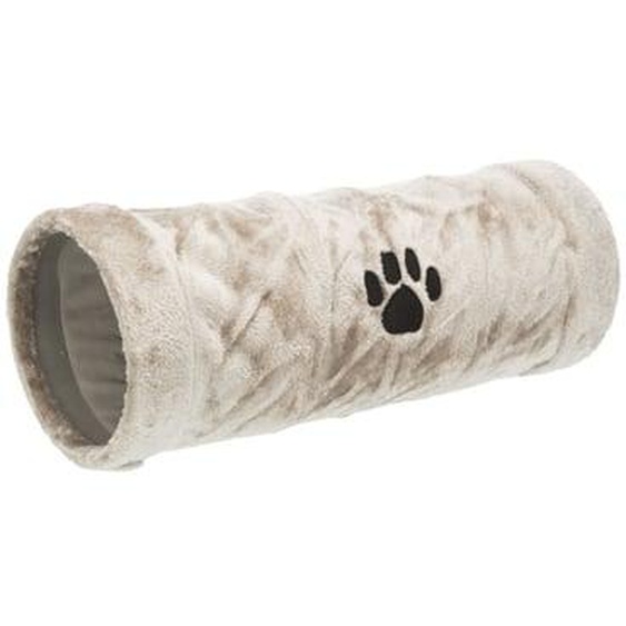 Tunnel peluche taupe Ø22 x 60 cm