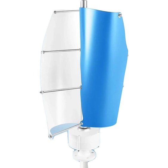 Turbine éolienne, puissance maximale de 100W, faible vitesse du vent au démarrage, pales en aluminium durable, conception à axe vertical, pour un usage domestique