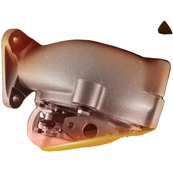 Turbocompresseur, acier allié et aluminium allié, 26 cm de longueur, 24 cm de largeur, 23 cm de hauteur, compatible avec les moteurs TDI 1,9 L et 2,0 L