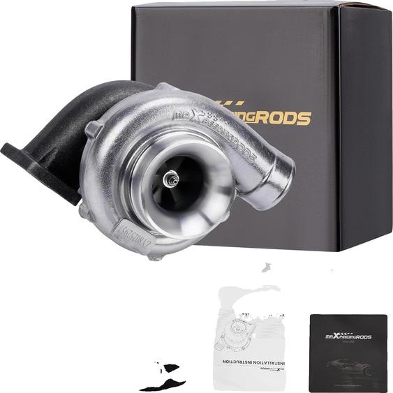 Turbocompresseur, Puissance 600+ HP, Adaptation universelle pour moteurs 1,8L-3,0L, Construction en fonte, Type Twin-Scroll, Trim du compresseur 57