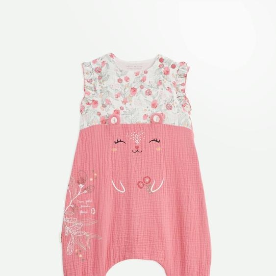 Turbulette Dété En Gaze De Coton Avec Pieds Retroussables Anaelle Rose