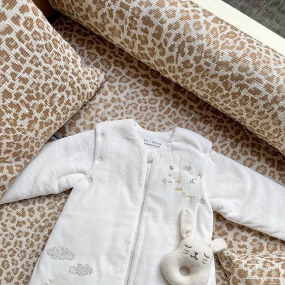 Turbulette Dhiver En Velours Avec Manches Amovibles Et Jambes Séparables Câlins Ecru