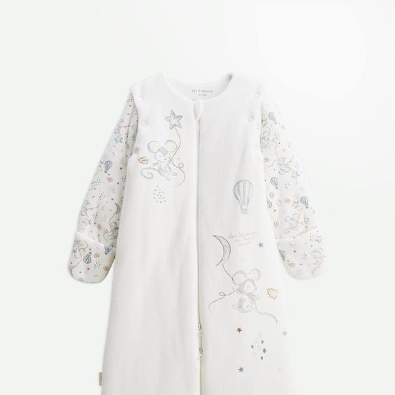 Turbulette Dhiver En Velours Avec Manches Amovibles Et Jambes Séparables Rêverie Ecru