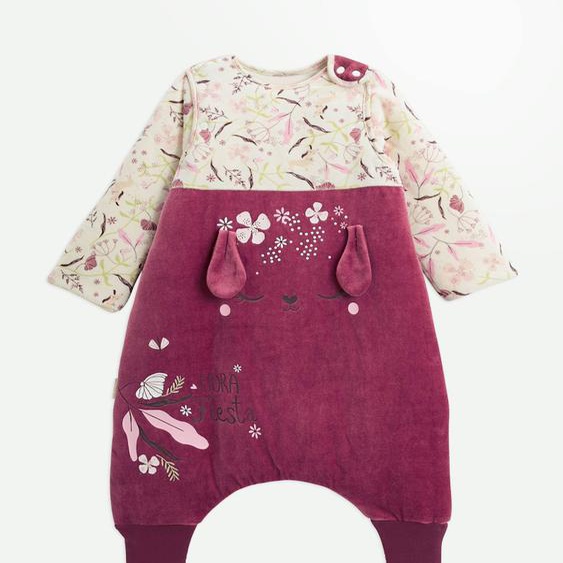 Turbulette Dhiver En Velours Avec Pieds Retroussables Et Manches Amovibles Mila Rose