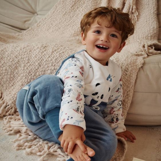 Turbulette Dhiver En Velours Avec Pieds Retroussables Et Manches Amovibles Tao Bleu