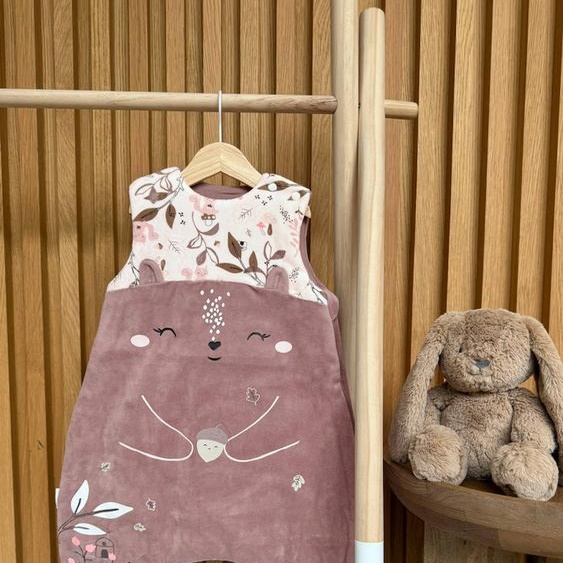 Turbulette Dhiver En Velours Avec Pieds Retroussables Sora Prune