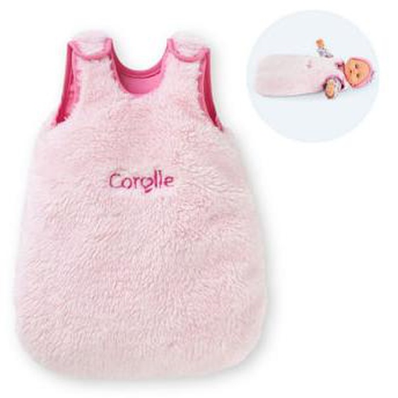 turbulette peluche rose, accessoire, pour poupon 30cm