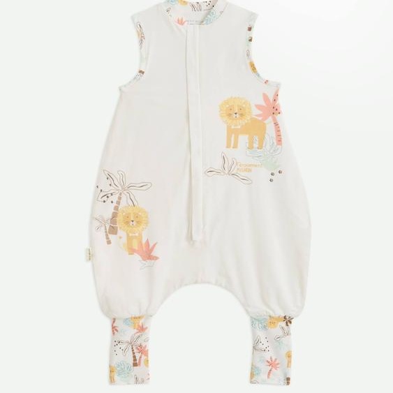 Turbulette Tog 0,5 En Gaze De Coton Avec Pieds Retroussables Auguste Ecru