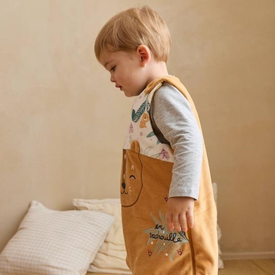 Turbulette Tog 2 En Velours Avec Pieds Retroussables Charly Camel